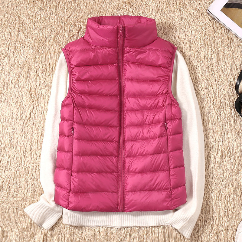 Women's Padded Gilet UK – Stand Collar Zip Front | The Odalys | Huna