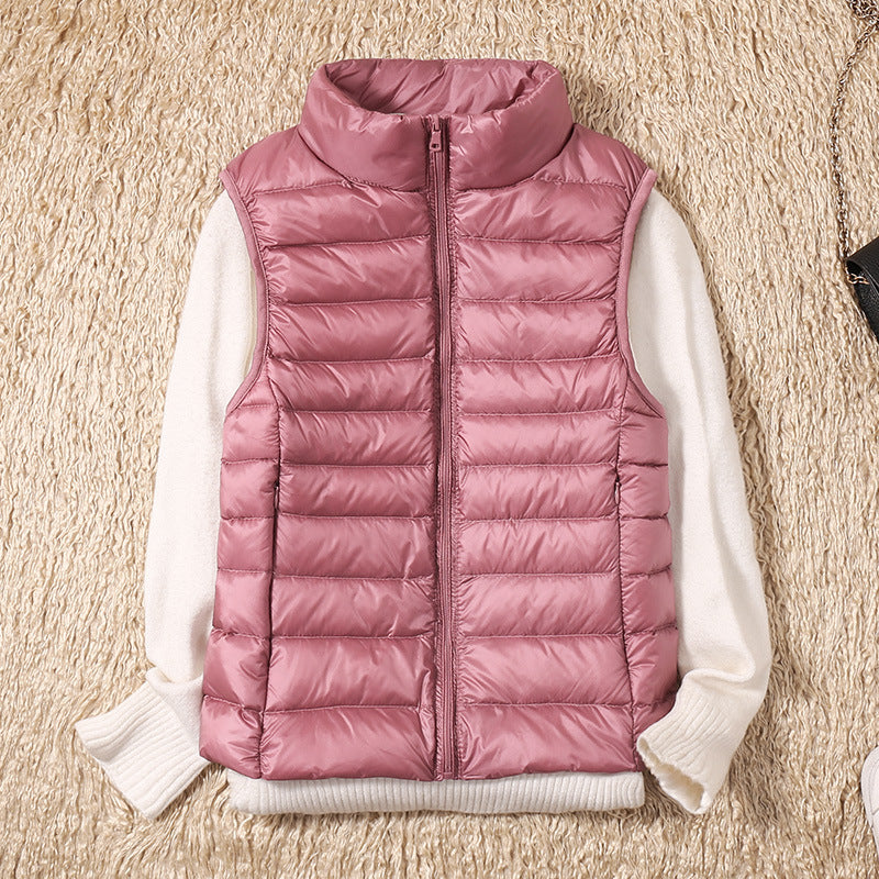 Women's Padded Gilet UK – Stand Collar Zip Front | The Odalys | Huna