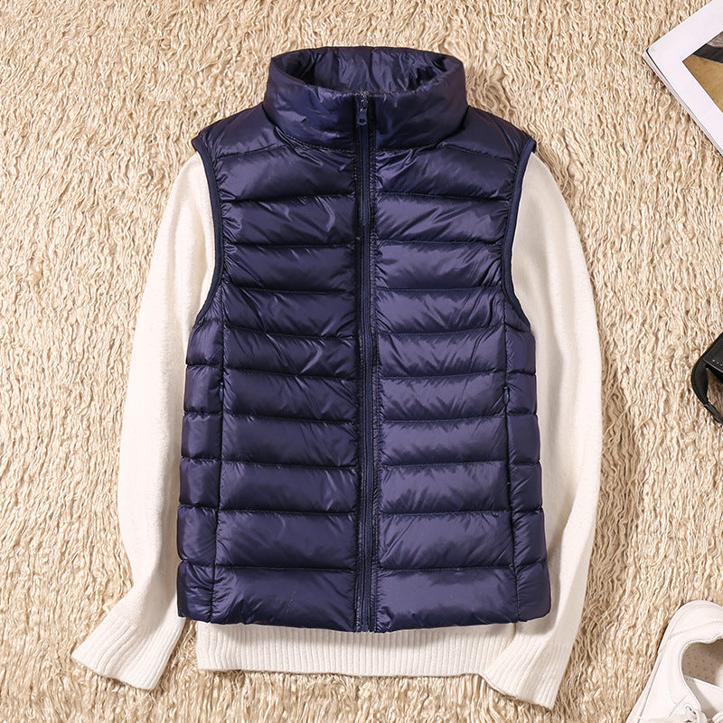Women's Padded Gilet UK – Stand Collar Zip Front | The Odalys | Huna