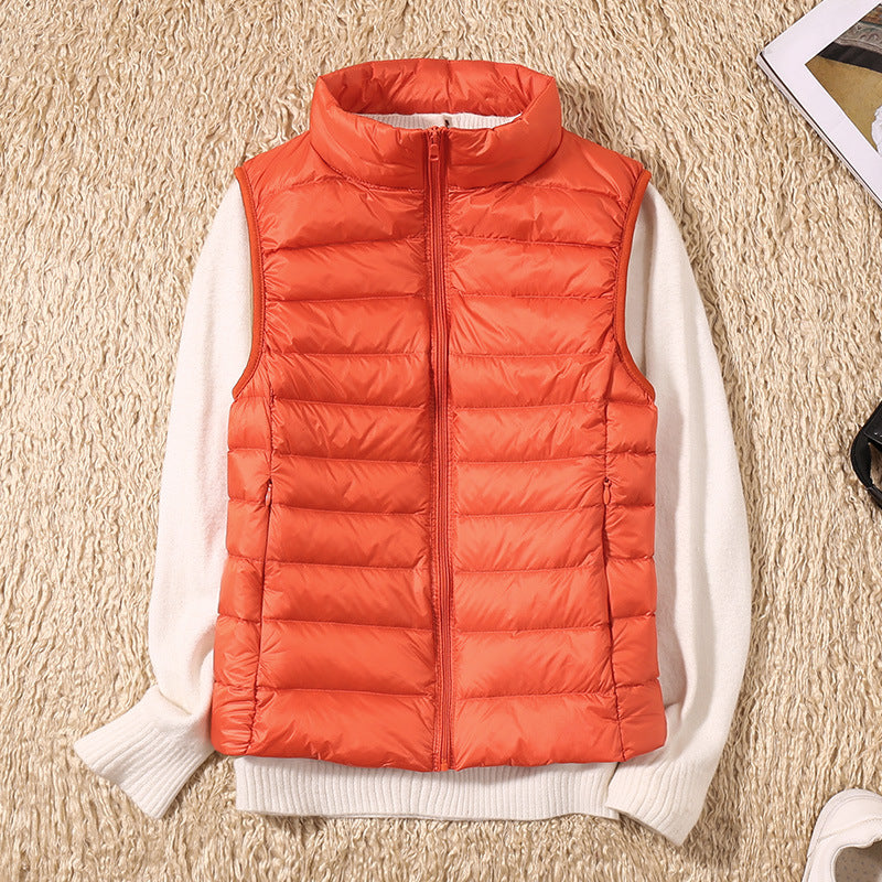 Women's Padded Gilet UK – Stand Collar Zip Front | The Odalys | Huna