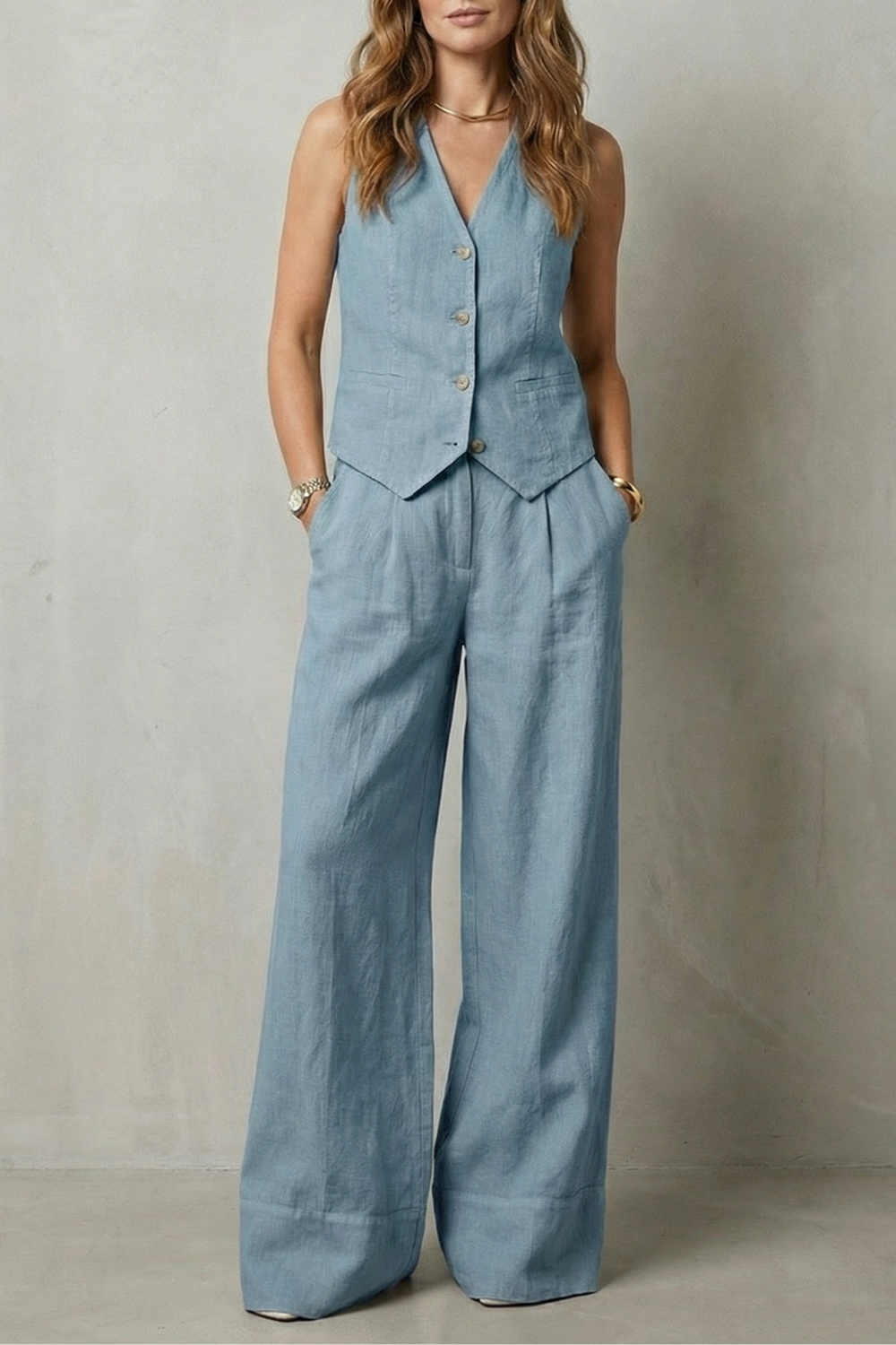 Women's Vest and Trouser Set – The Xanthelle, view 17