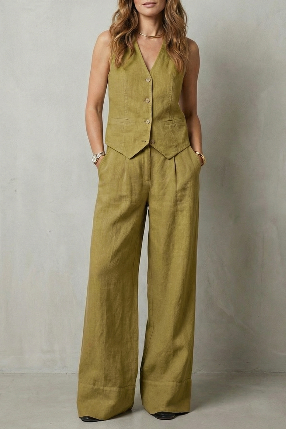 Women's Vest and Trouser Set – The Xanthelle, view 5