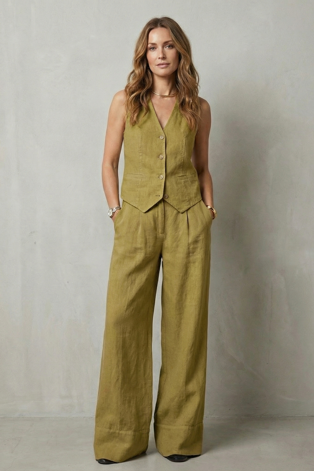 Women's Vest and Trouser Set – The Xanthelle, view 6