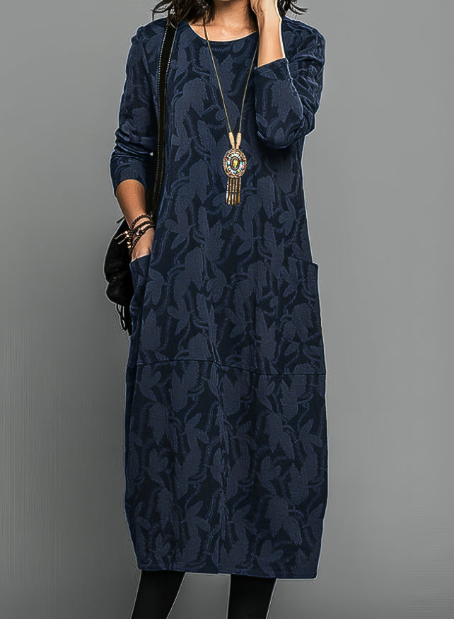 The Amara – Women's Long Sleeve Midi Dress | Huna