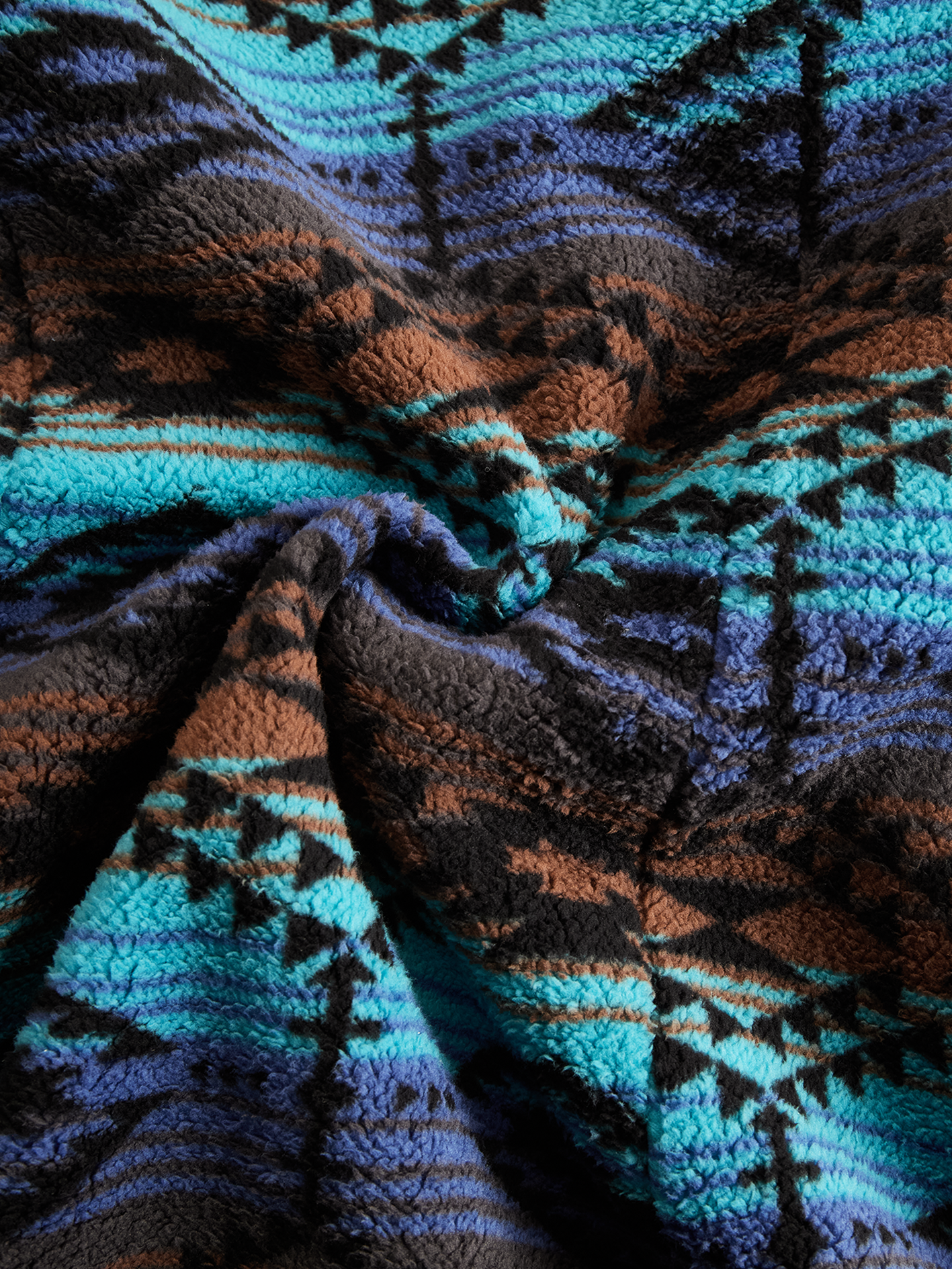 Women's Wool Coat UK – Longline Tribal Print | The Marlowe | Huna