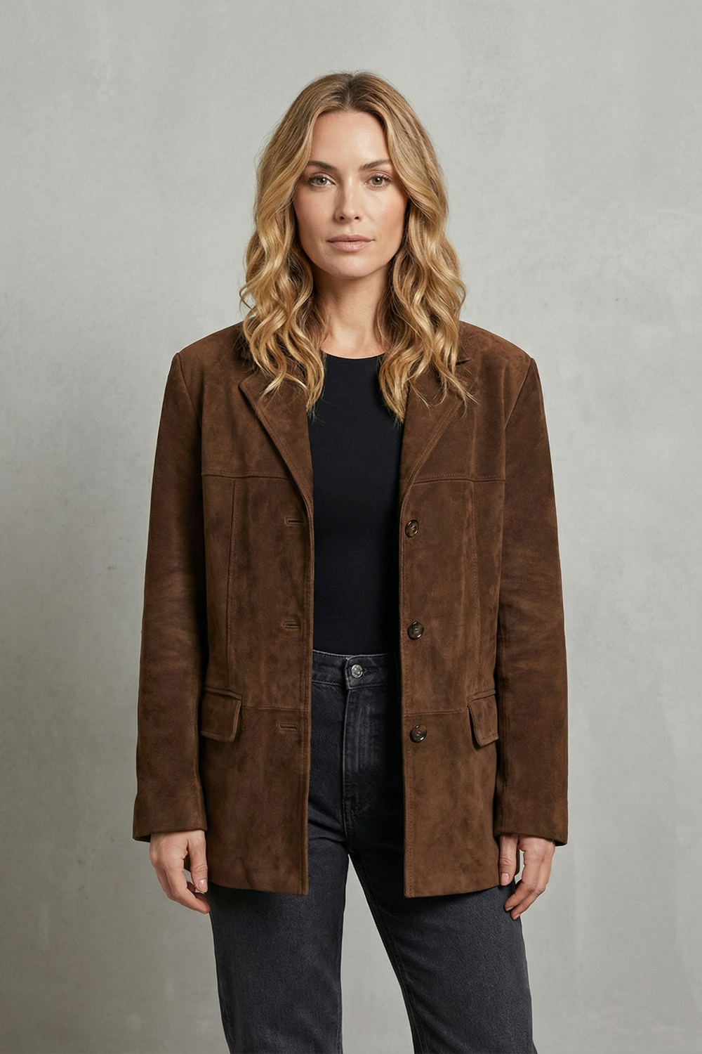 Women's Suede Blazer – The Quenavelle, view 2