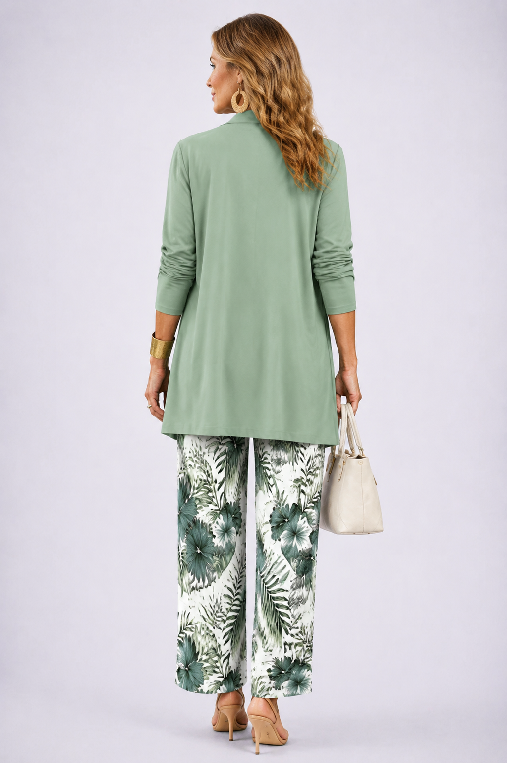 Women's 3 Piece Set UK – Green & White | The Lorraine | Huna