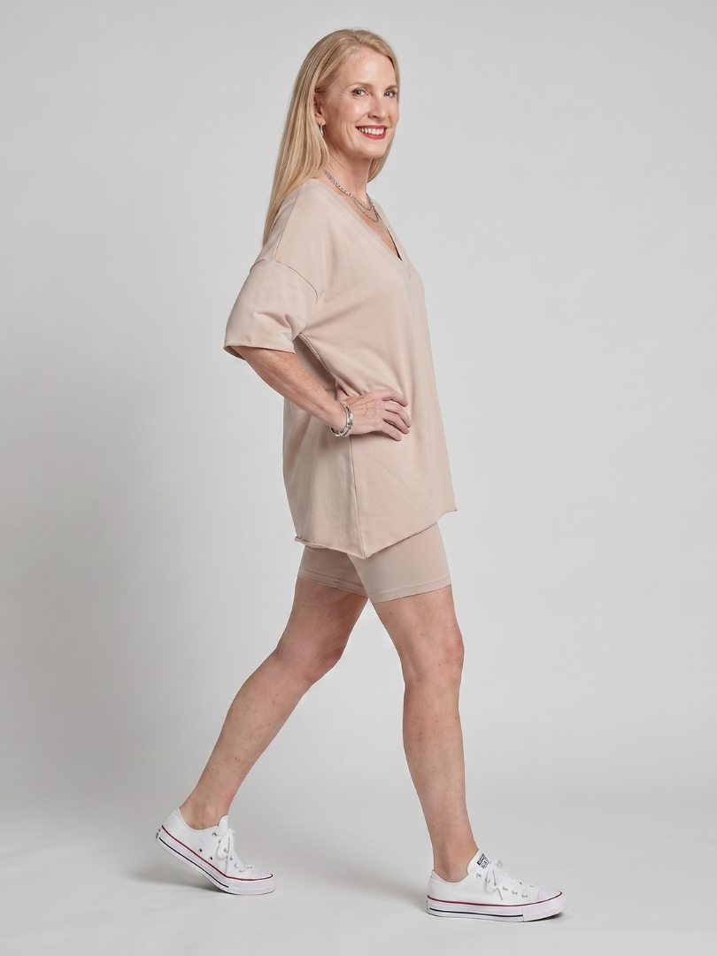Women's V Neck Top & Shorts Set – Relaxed Co-ord | The Lucinda | Huna