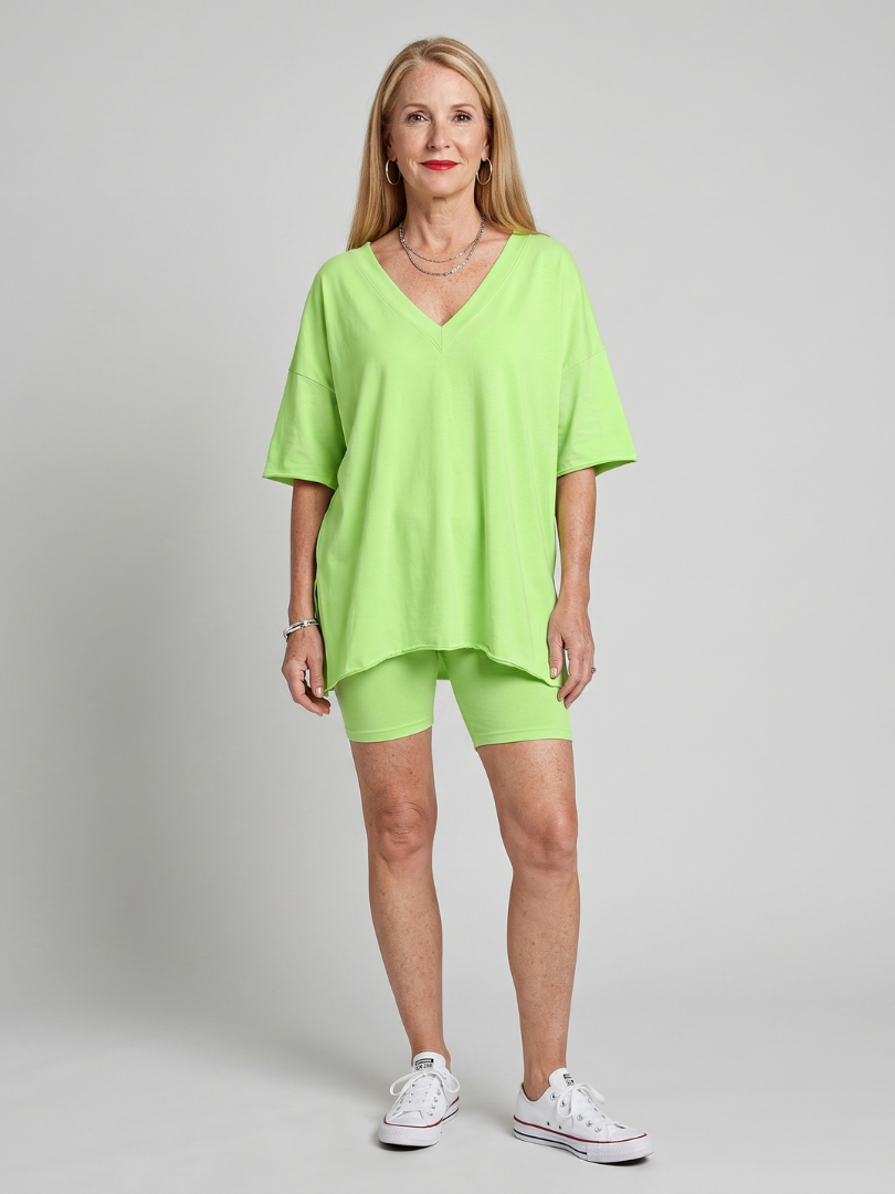 Women's V Neck Top & Shorts Set – Relaxed Co-ord | The Lucinda | Huna