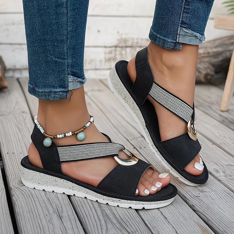 Women's Crossover Strap Flat Sandals – Everyday | The Lynne | Huna