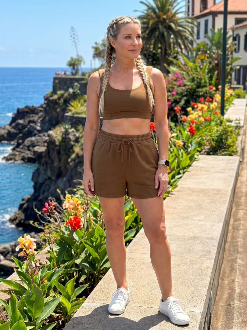 Women's Crop Top & Shorts Set – Sleeveless Co-ord | The Lysem | Huna