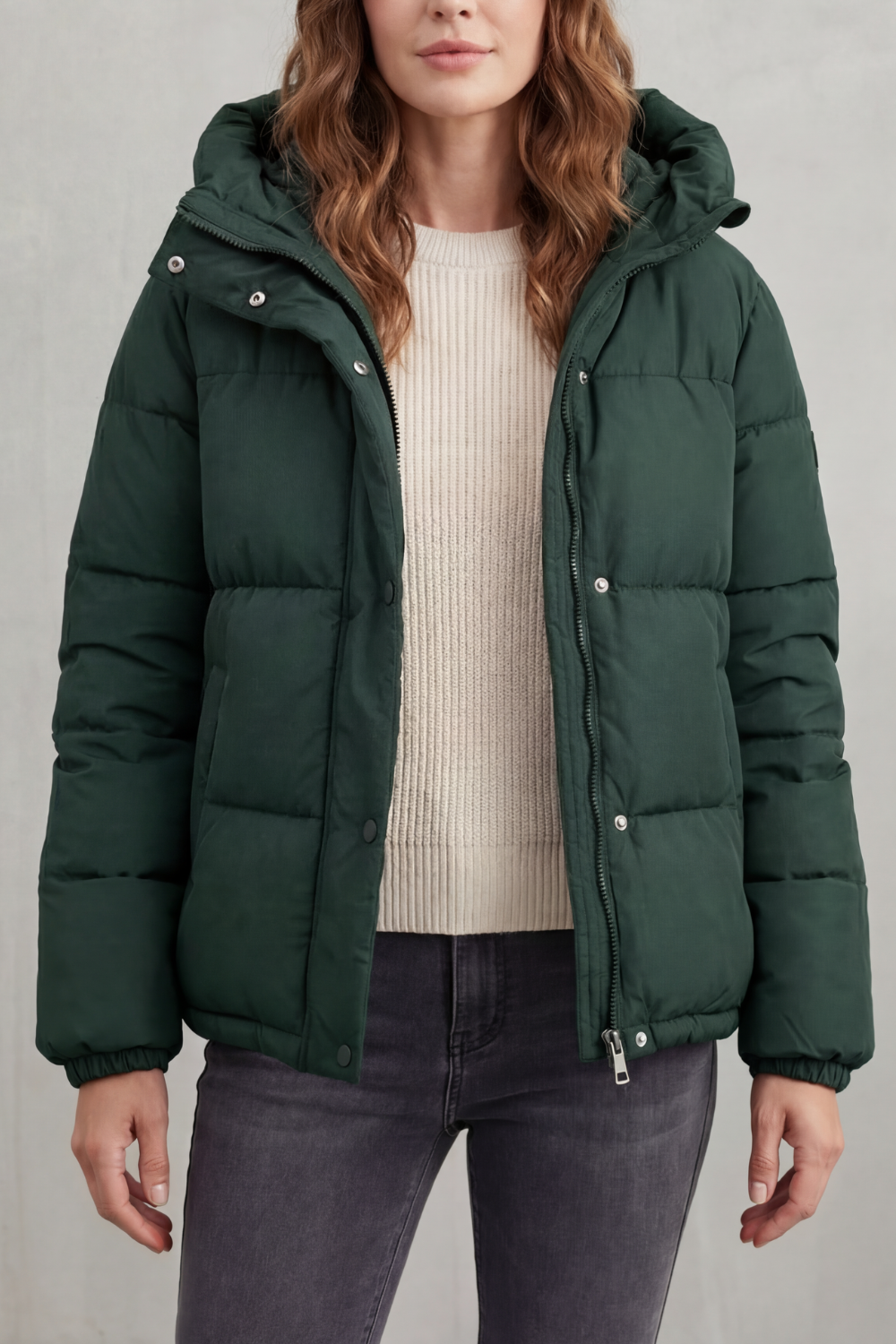 Women's Quilted Puffer Jacket – The Demerelle, view 7