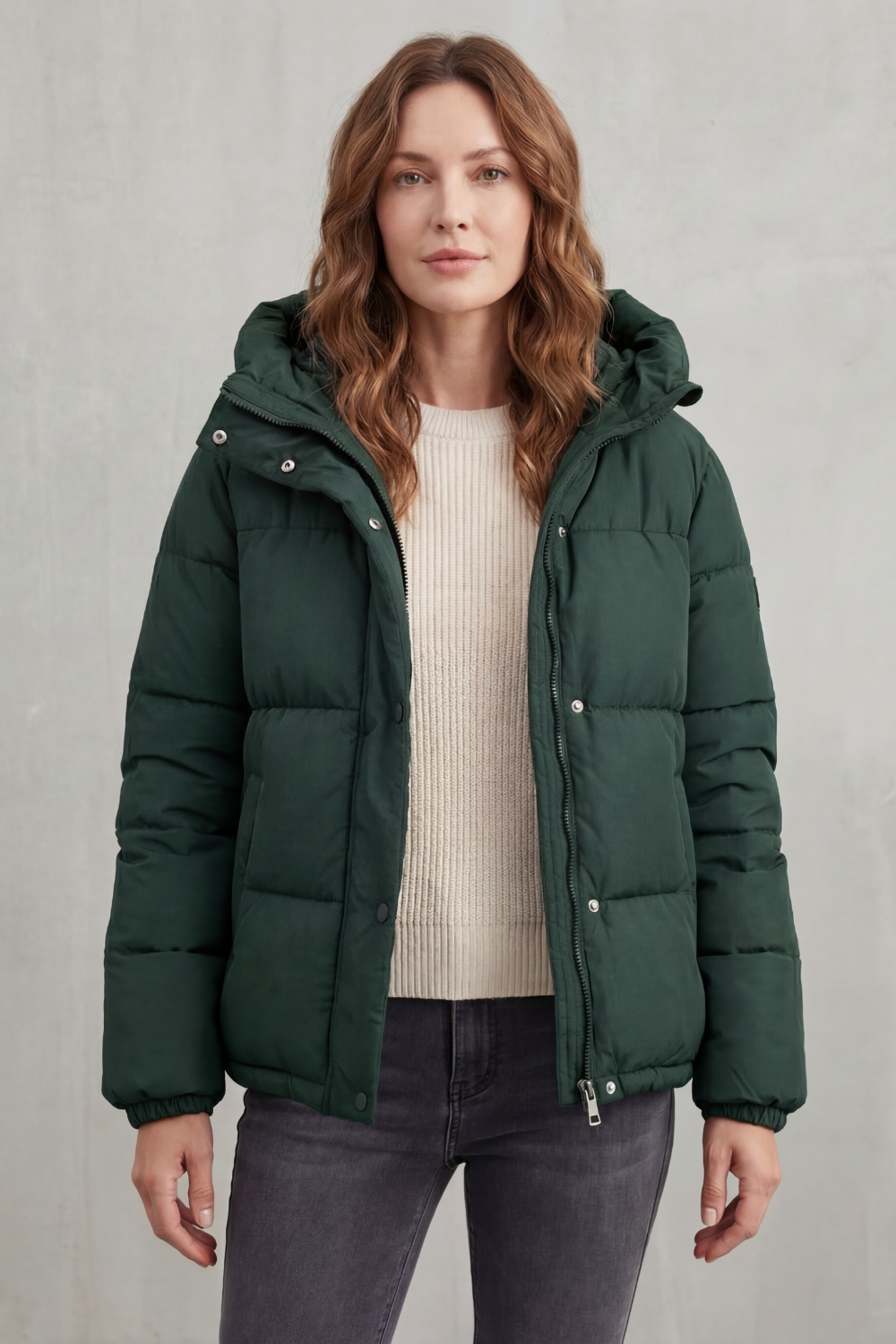 Women's Quilted Puffer Jacket – The Demerelle, view 8