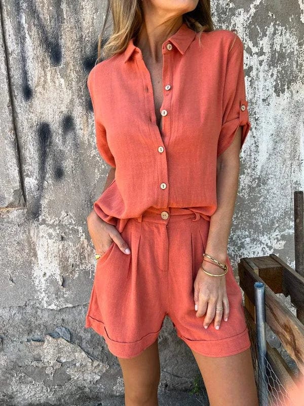 Women's Linen Blend Two Piece Set – Co-ord | The Maya | Huna