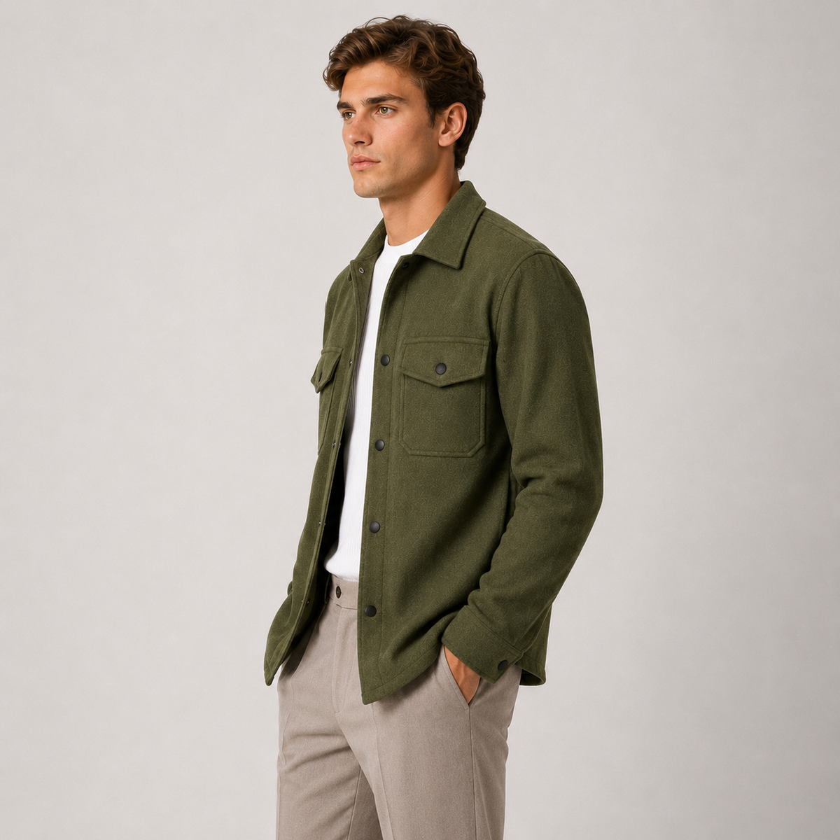Men's utility overshirt – The Wycliffe by Huna – product view 2