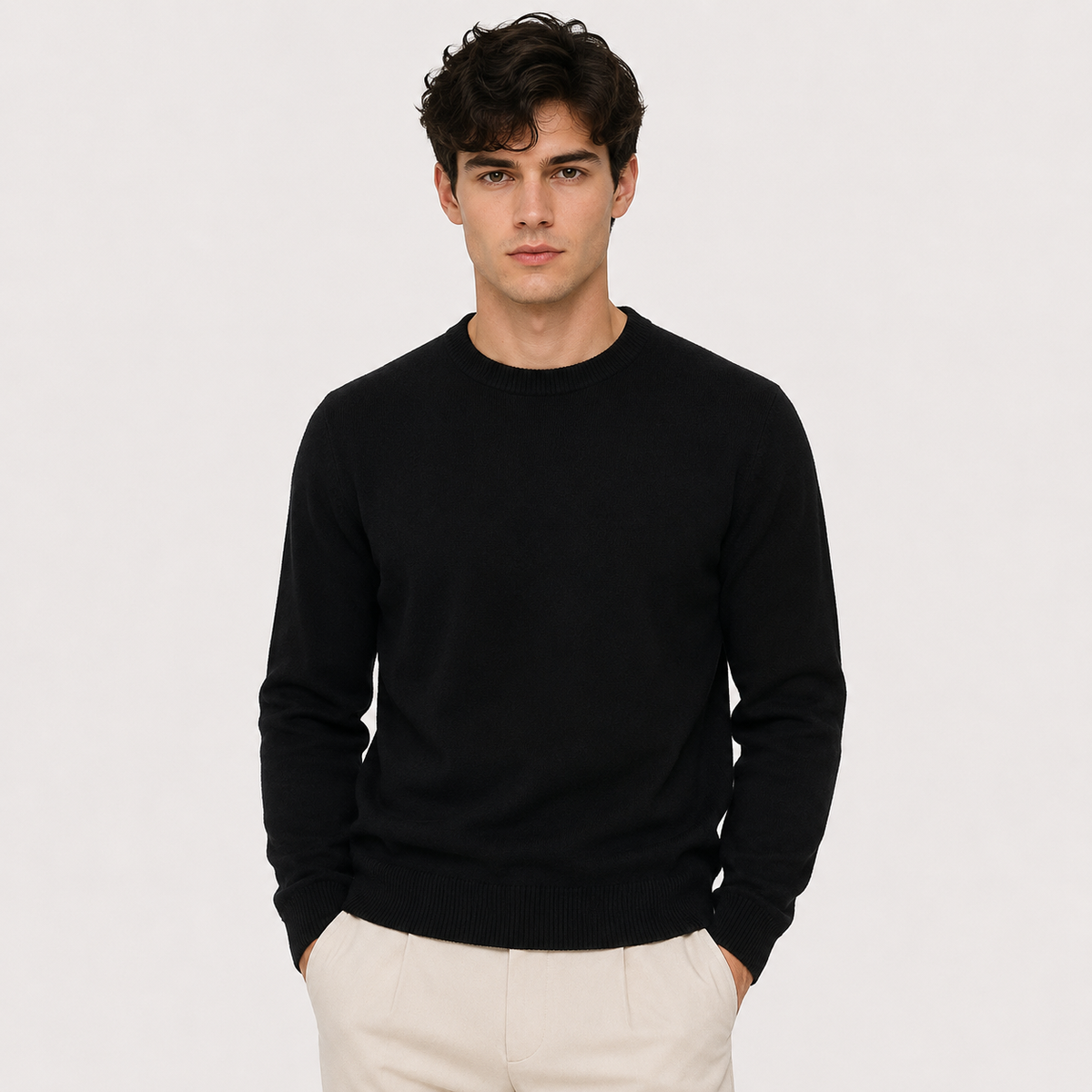 Men's soft touch jumper – The Ashford by Huna – product view 7
