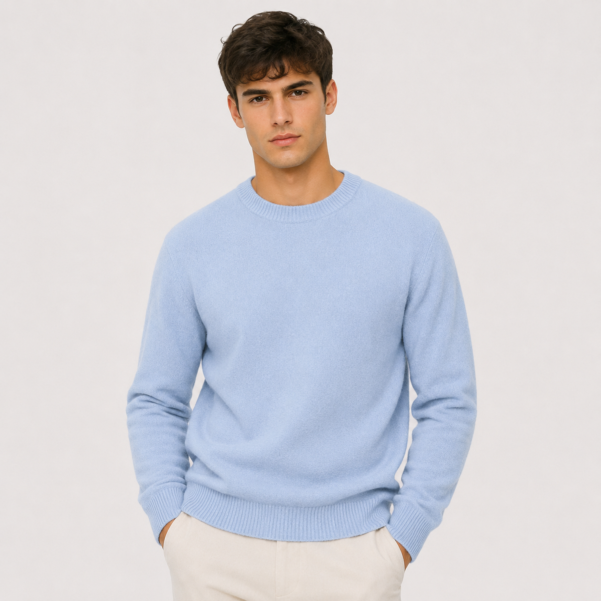 Men's soft touch jumper – The Ashford by Huna – product view 1