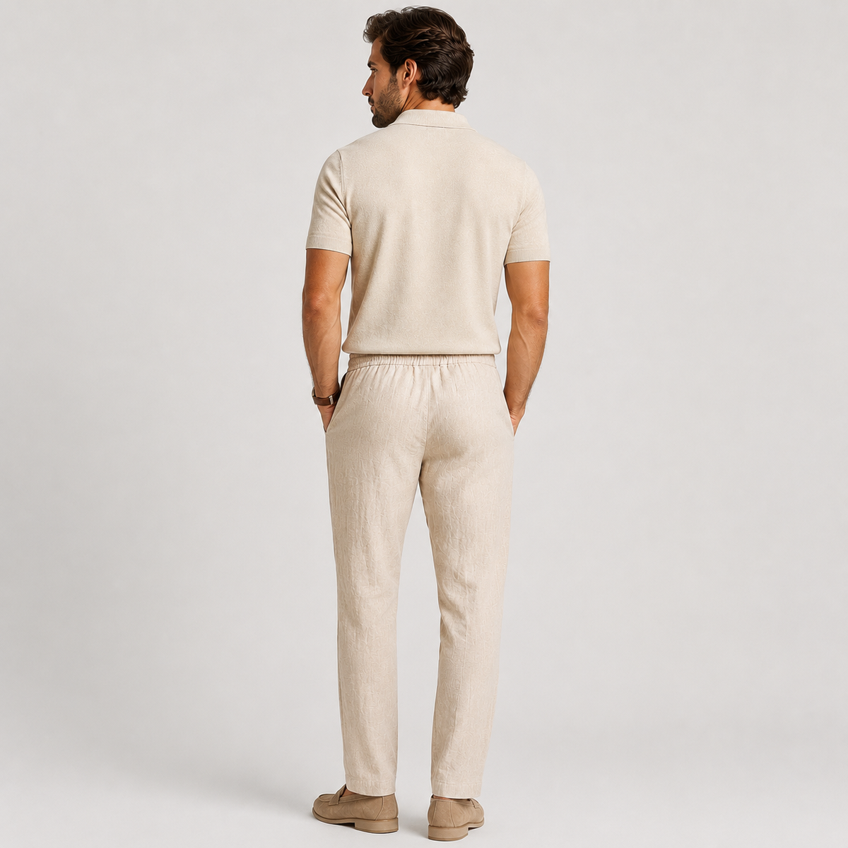 Men's elastic waist trousers – The Elliot by Huna – product view 4