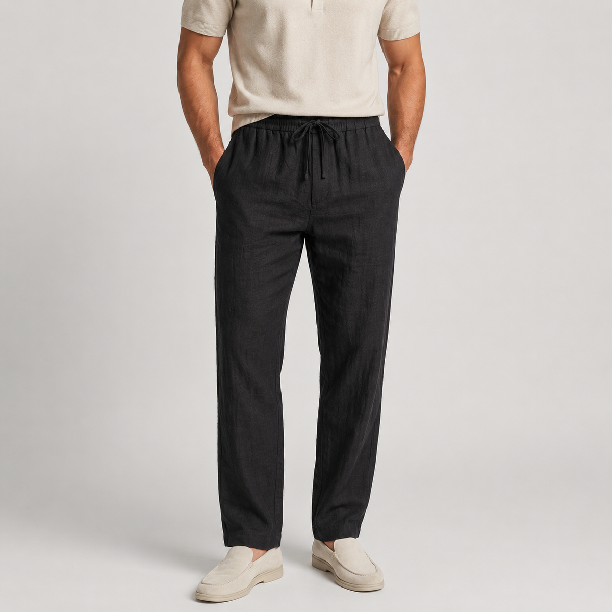 Men's elastic waist trousers – The Elliot by Huna – product view 13