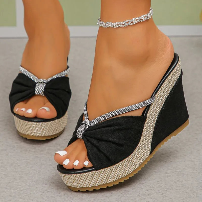 Women's Platform Sandals – Bow Wedge | The Dayna | Huna