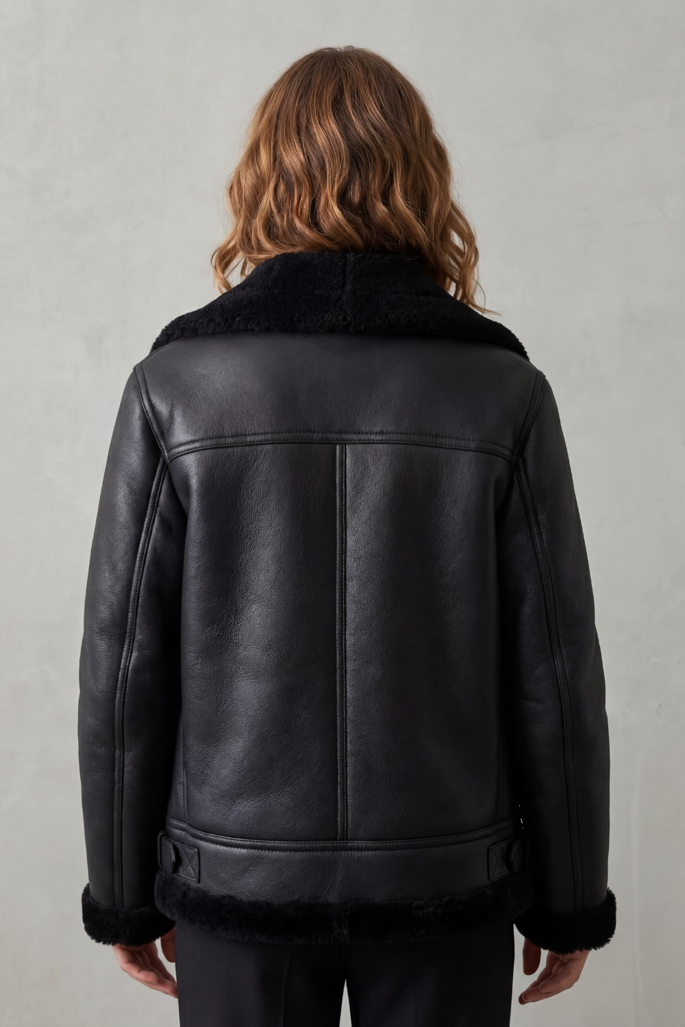 Women's Shearling Biker Jacket – The Florisanne, view 4
