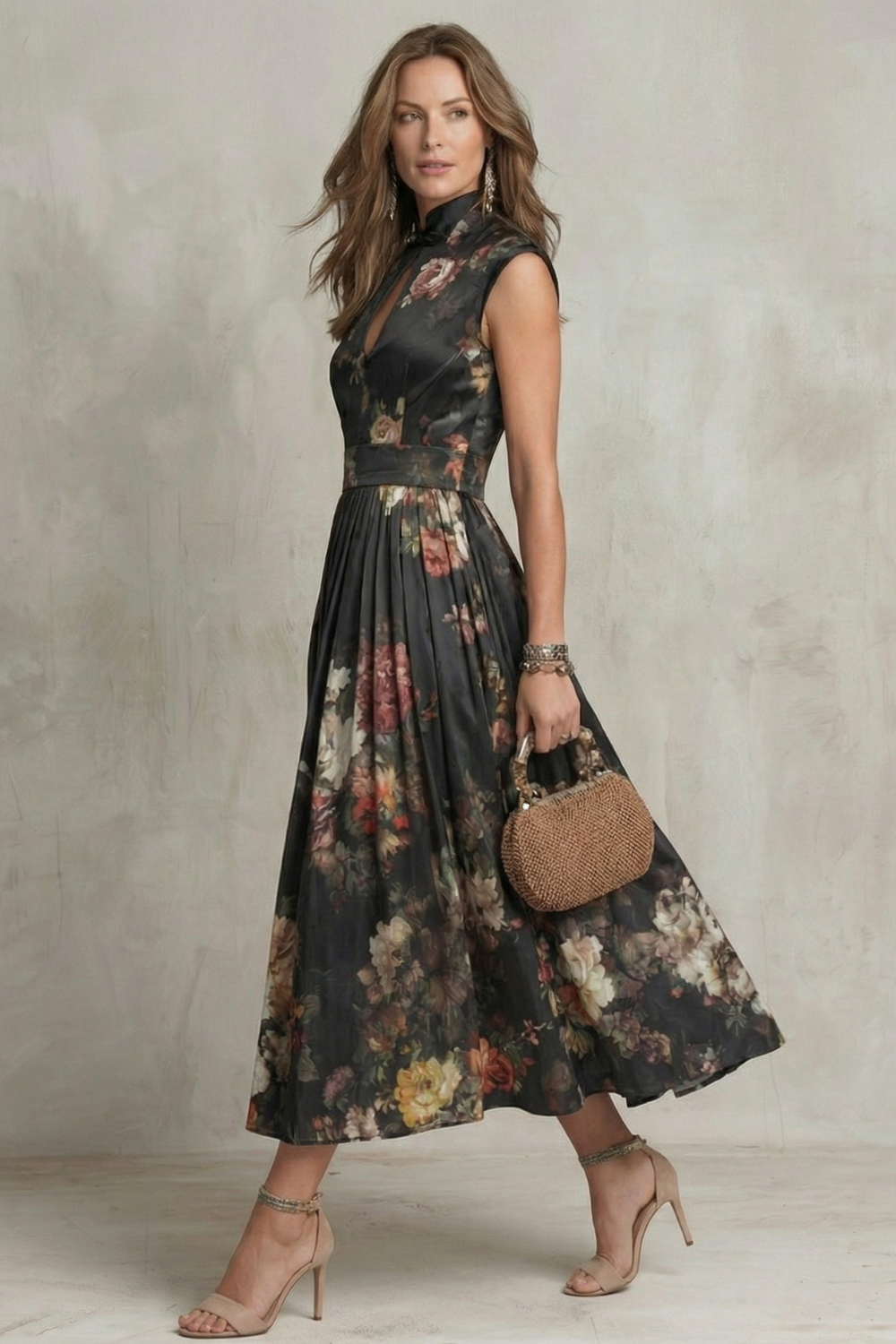 Women's floral midi dress – The Briarose by Huna – view 3