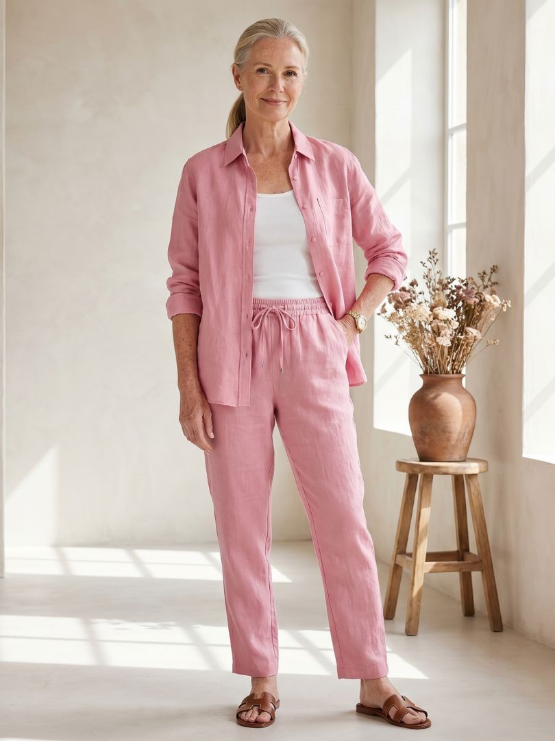 Women's Shirt & Trouser Set – Tapered Co-ord | The Noor | Huna