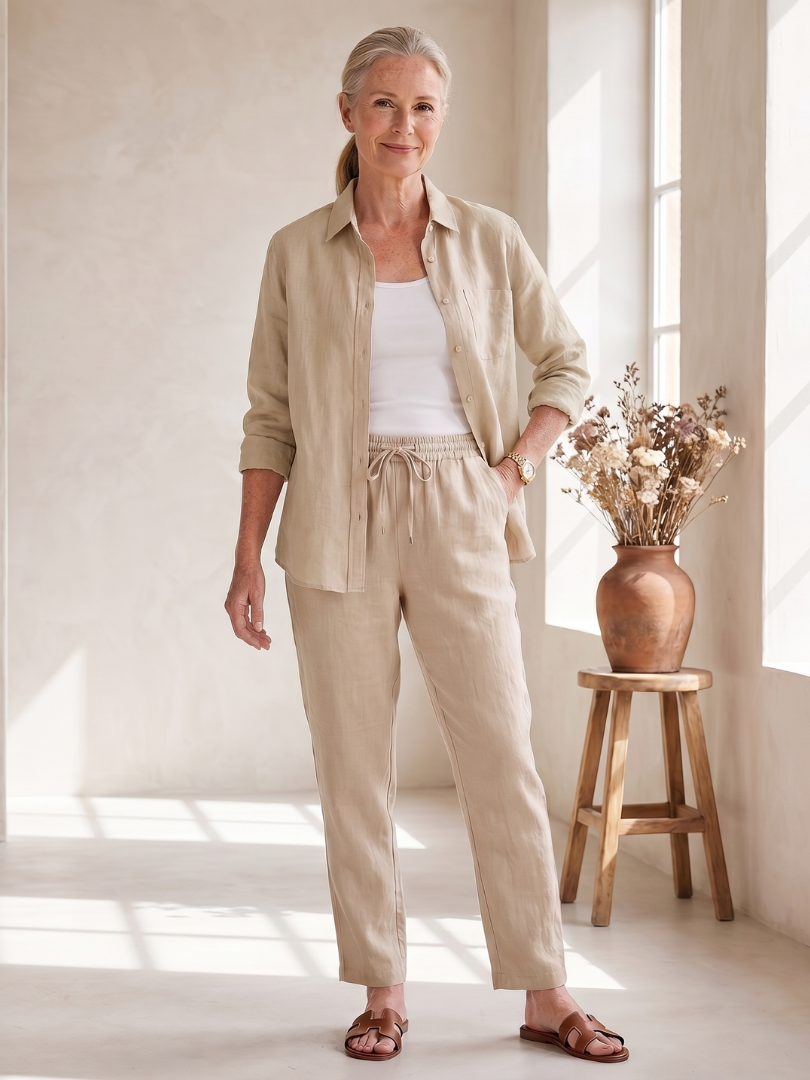 Women's Shirt & Trouser Set – Tapered Co-ord | The Noor | Huna