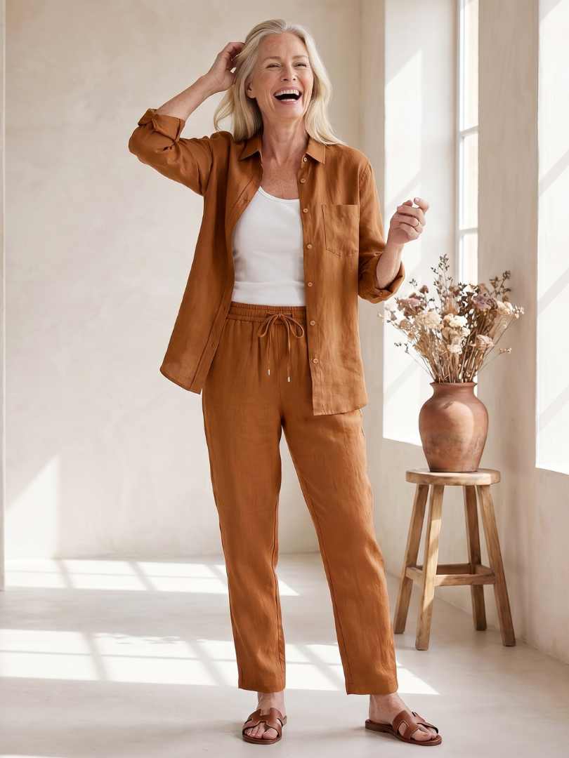 Women's Shirt & Trouser Set – Tapered Co-ord | The Noor | Huna