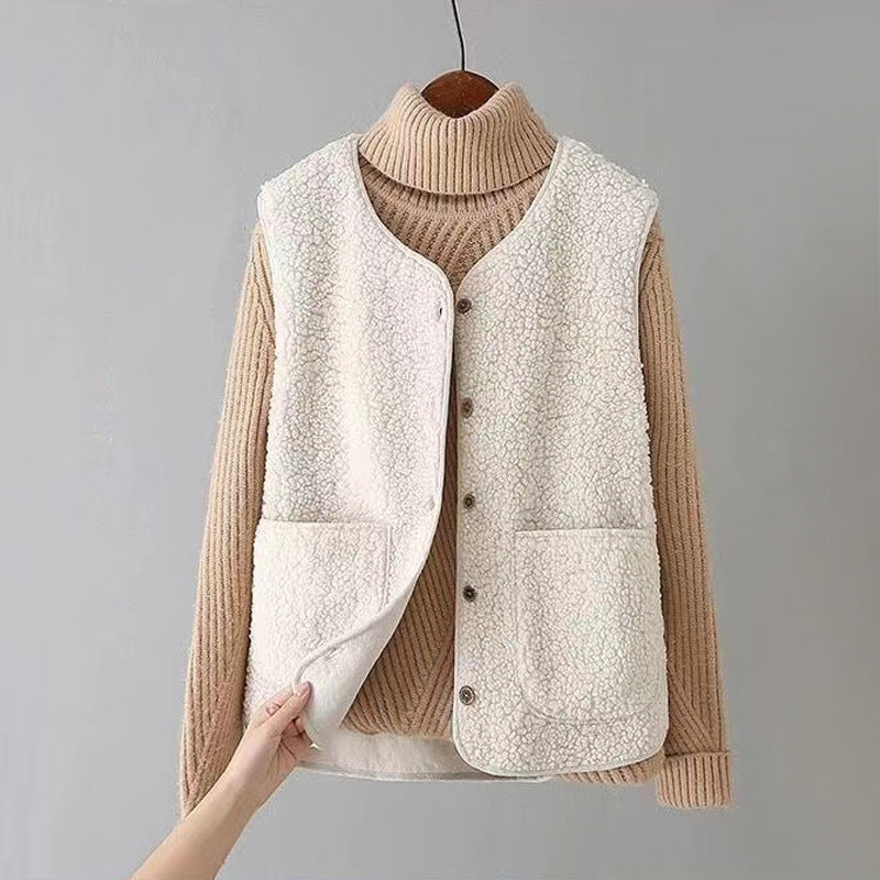 Women's Wool Knitted Vest UK – Sleeveless Layer – The Eudoxie – image 2