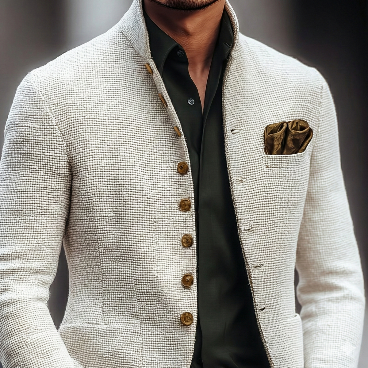 Men's single-breasted cardigan – The Harold by Huna – view 5
