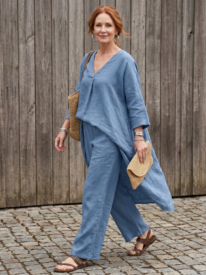 Women's Tunic & Trouser Set – Loose Co-ord | The Onyx | Huna