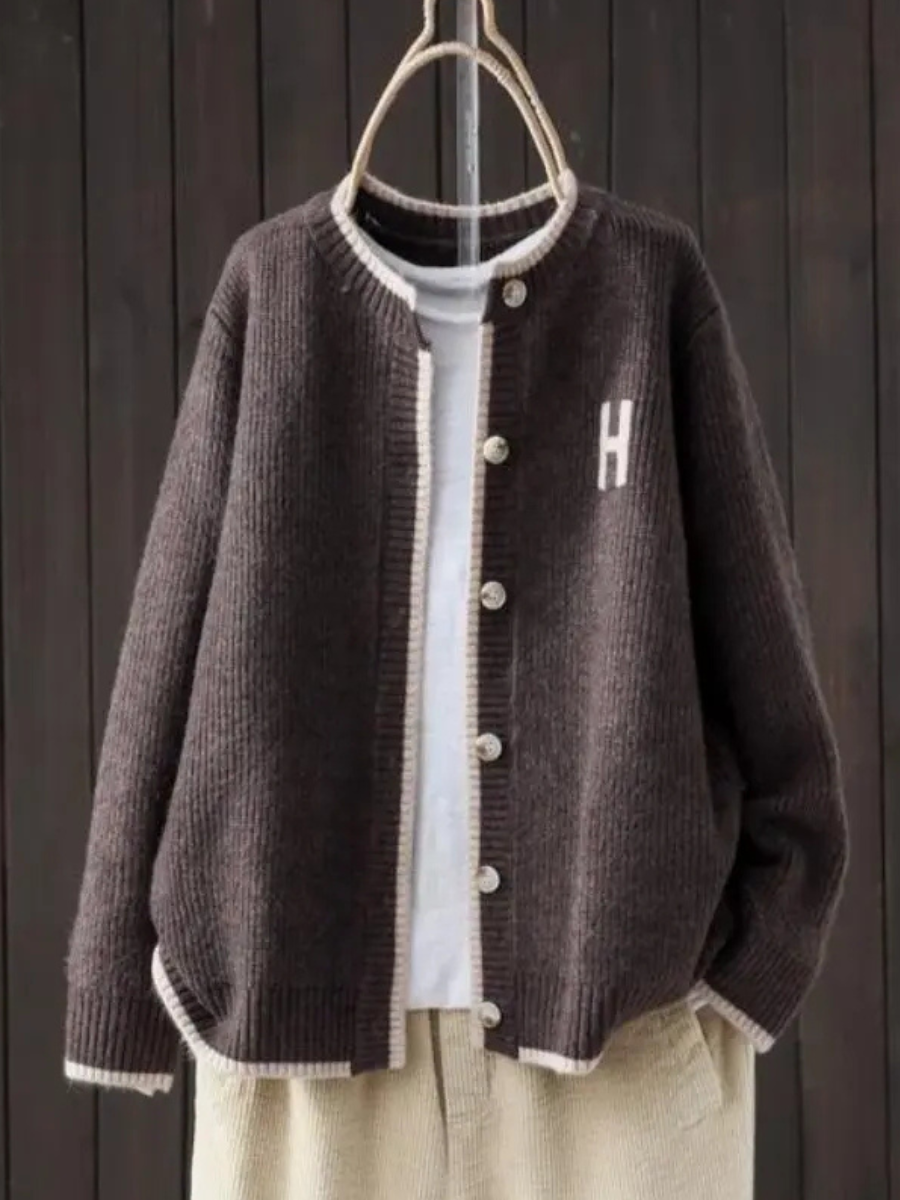 Women's Oversized Cardigan UK – Black Soft Knit | The Helene | Huna