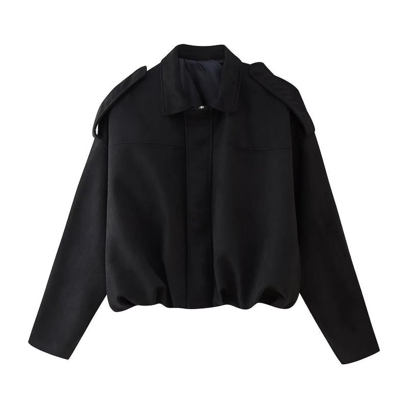 Women's Suede Bomber Jacket UK – Oversized Zip Front | The Tallis | Huna