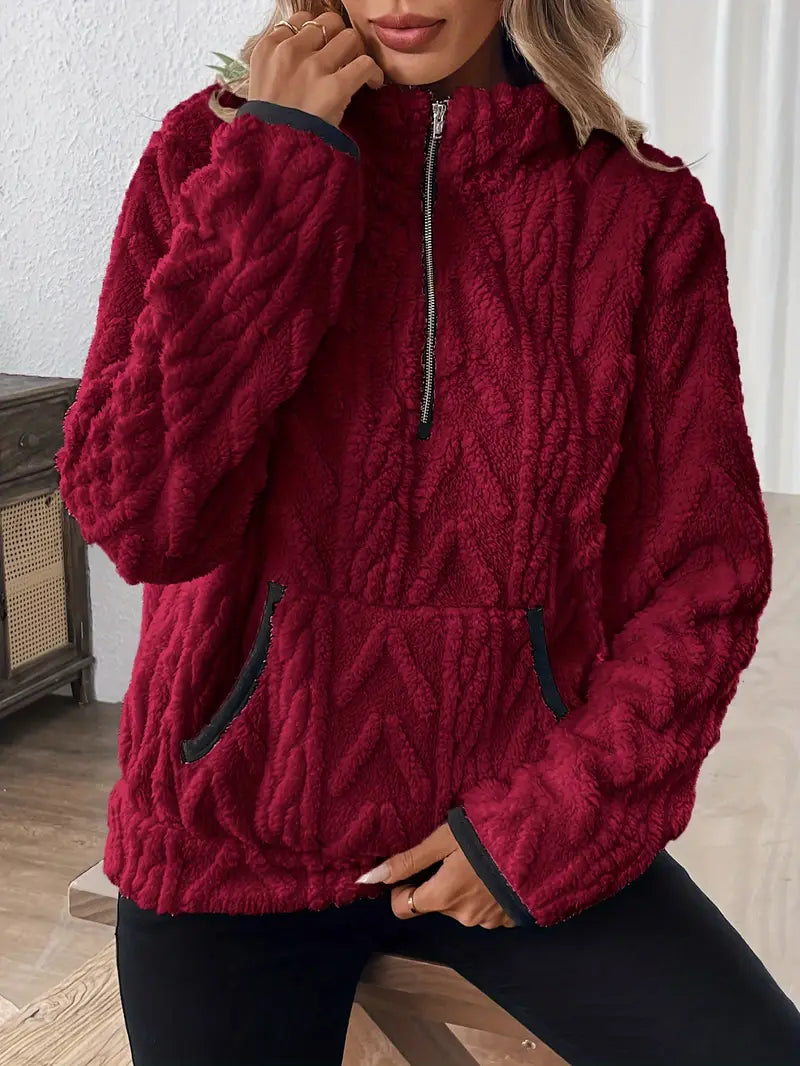 Women's Fluffy Jumper UK – soft cosy knit, view 2