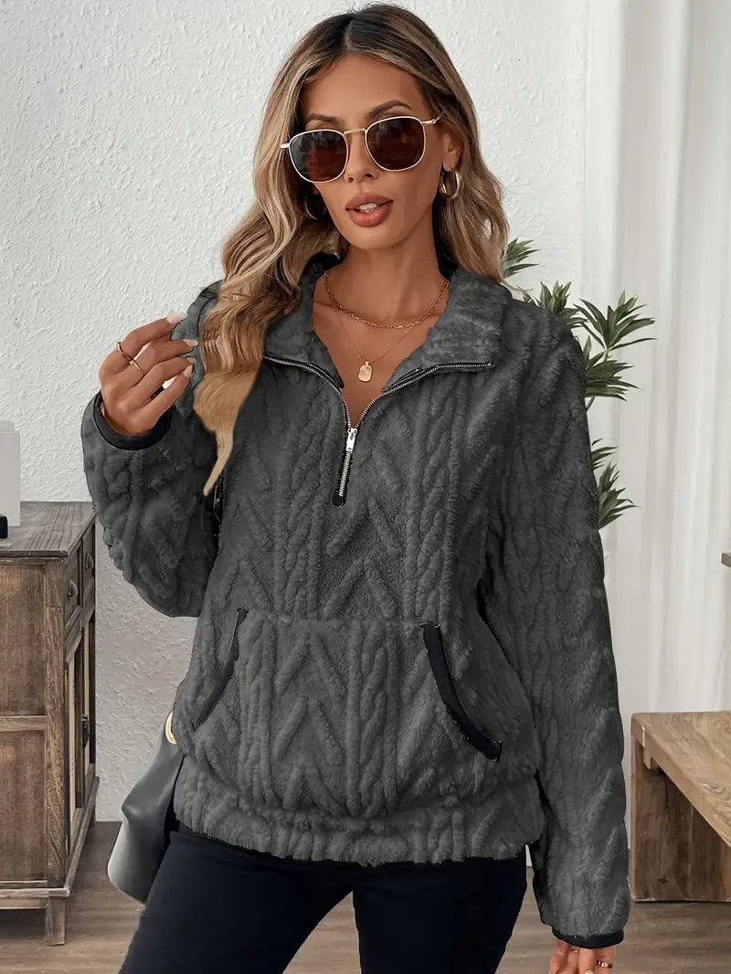 Women's Fluffy Jumper UK – soft cosy knit, view 8