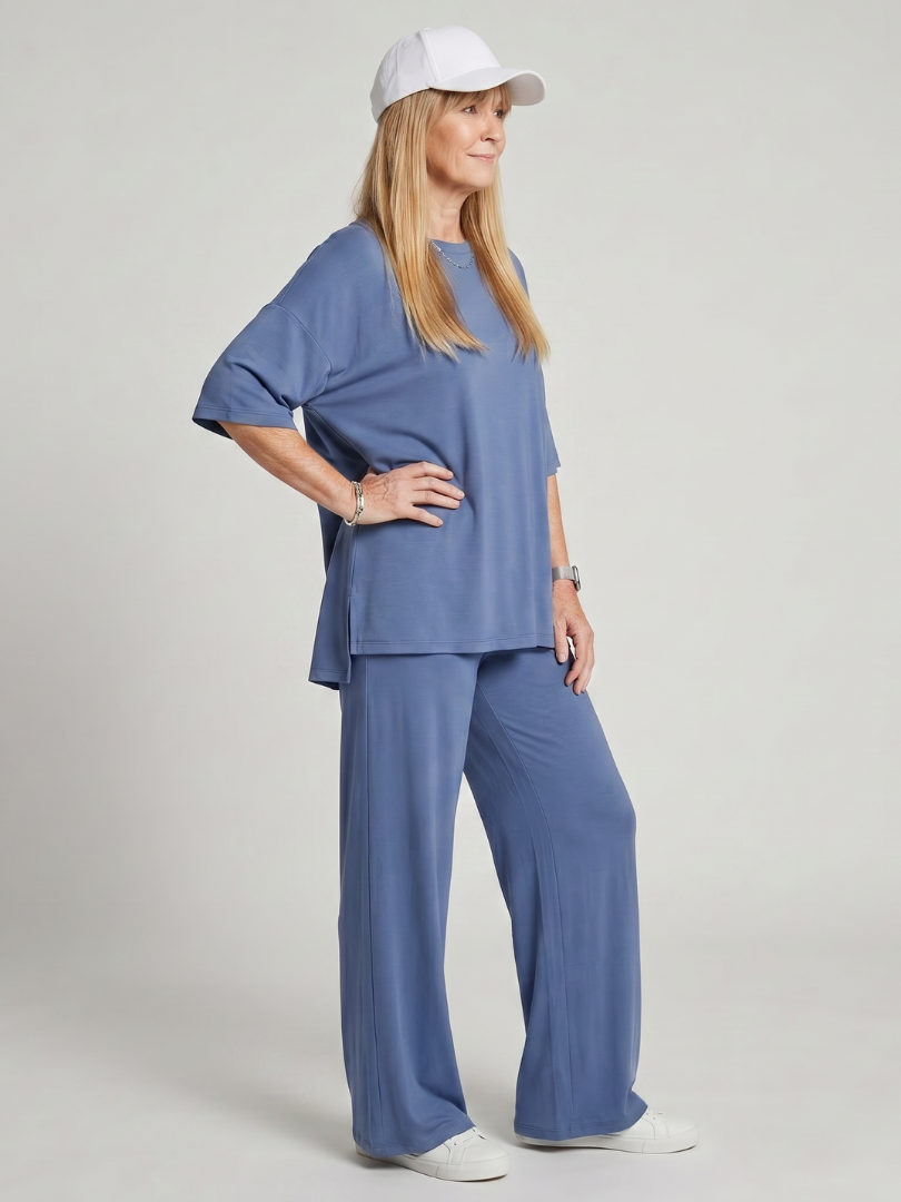 Women's Oversized Top & Wide Leg Pants Set – Co-ord | The Ramse | Huna