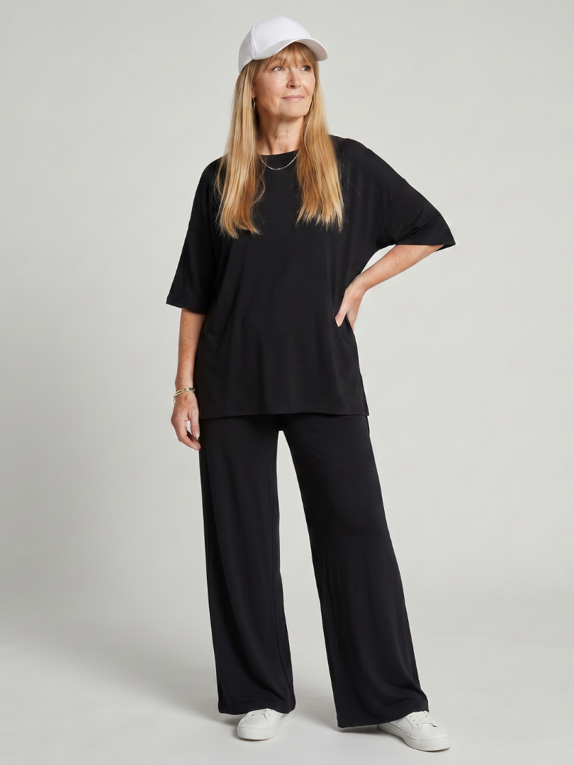 Women's Oversized Top & Wide Leg Pants Set – Co-ord | The Ramse | Huna