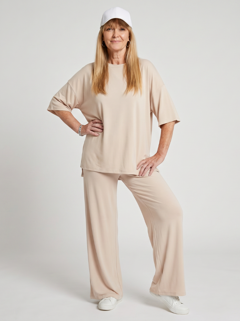 Women's Oversized Top & Wide Leg Pants Set – Co-ord | The Ramse | Huna