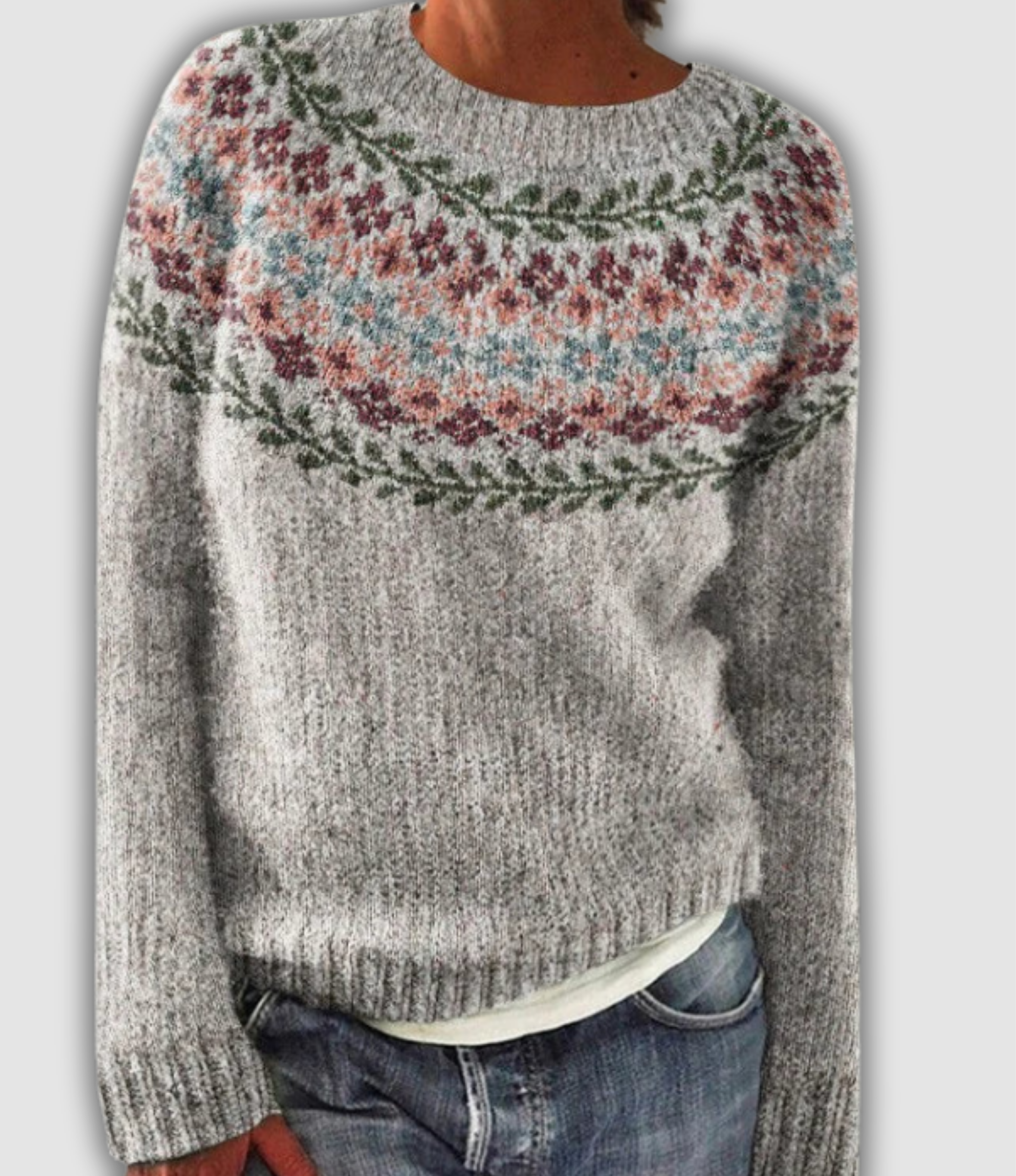 Women's Retro Nordic Sweater UK – Multicolor Soft Fabric | The Freya | Huna