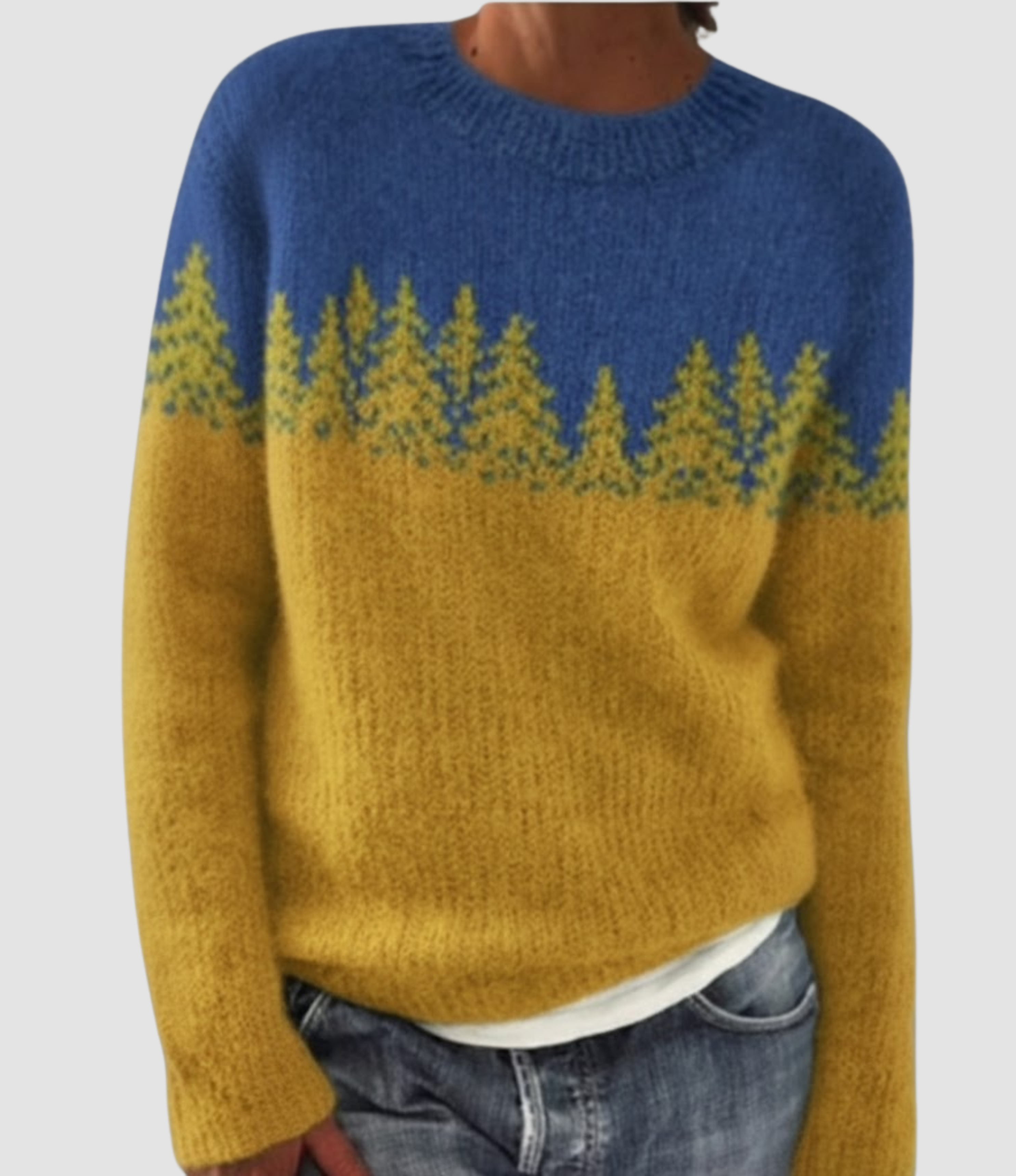Women's Retro Patterned Knit Sweater UK – Relaxed Fit | The Elora | Huna