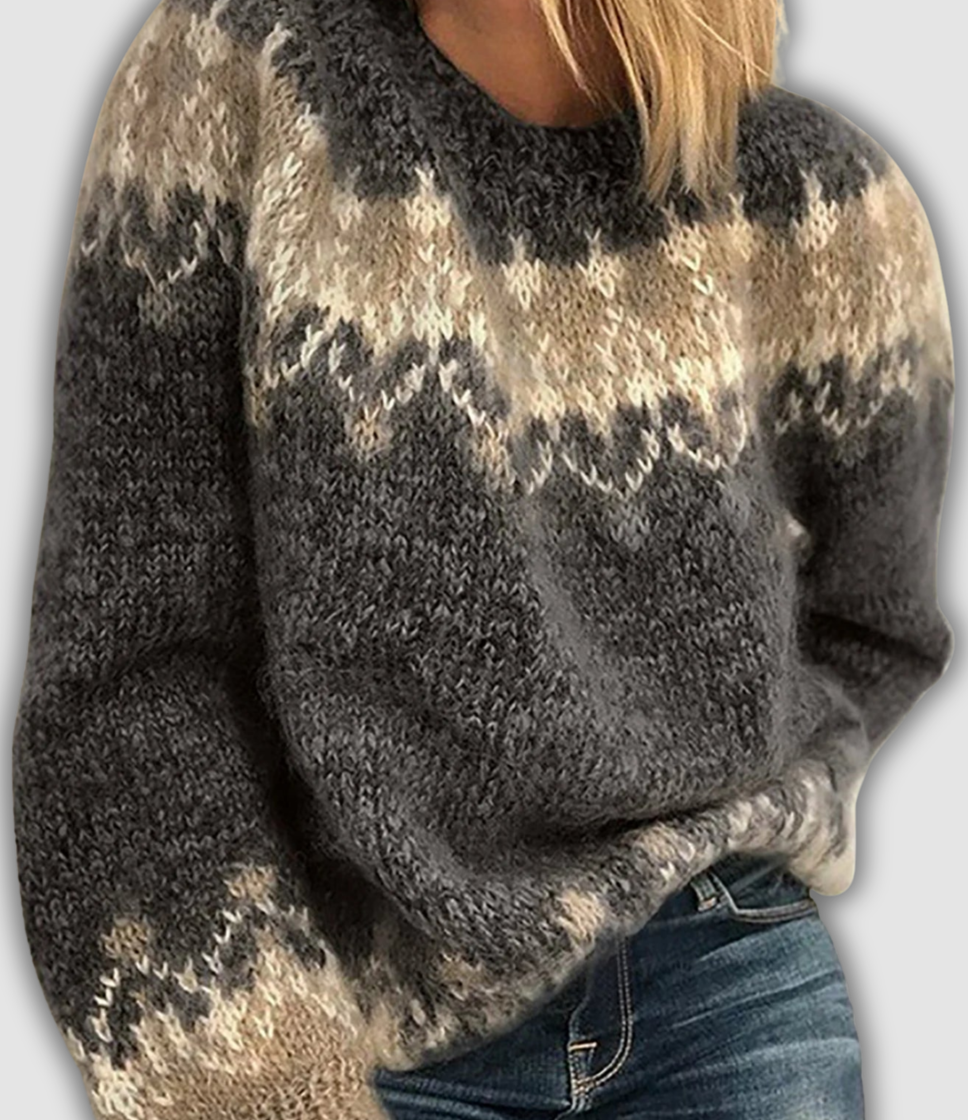 Women's Retro Sweater UK – Soft Cozy Knit | The Eloria | Huna