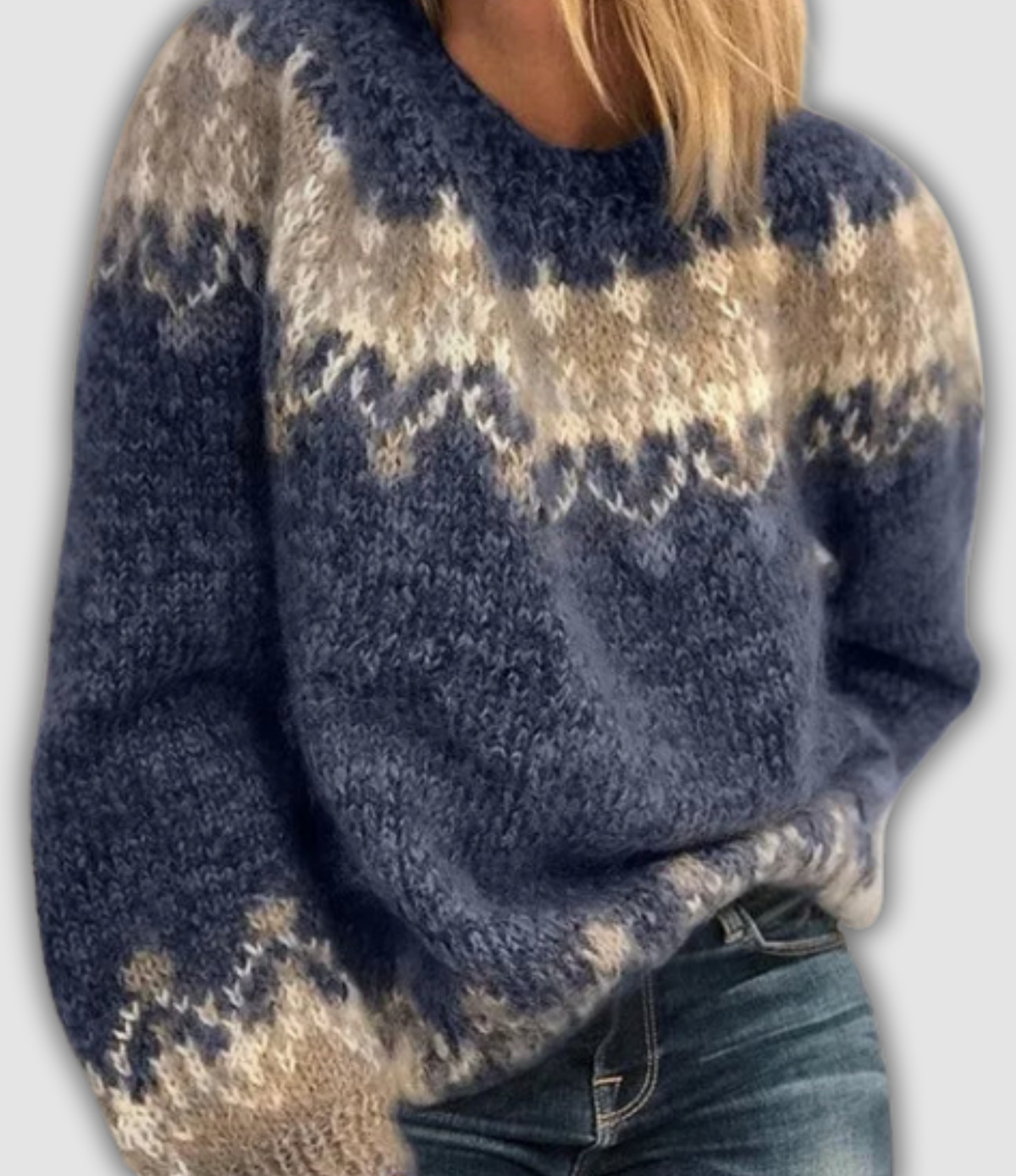 Women's Retro Sweater UK – Soft Cozy Knit | The Eloria | Huna