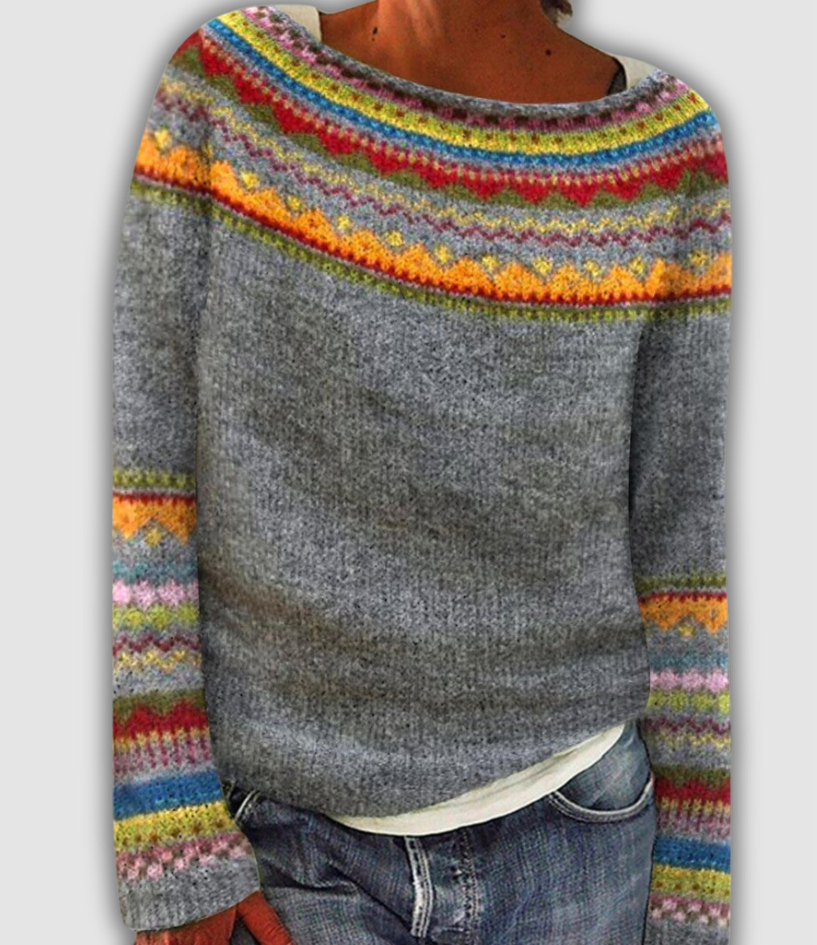 Women's Crew Neck Sweater UK – Vintage-Inspired Long Sleeve | The Henrietta | Huna