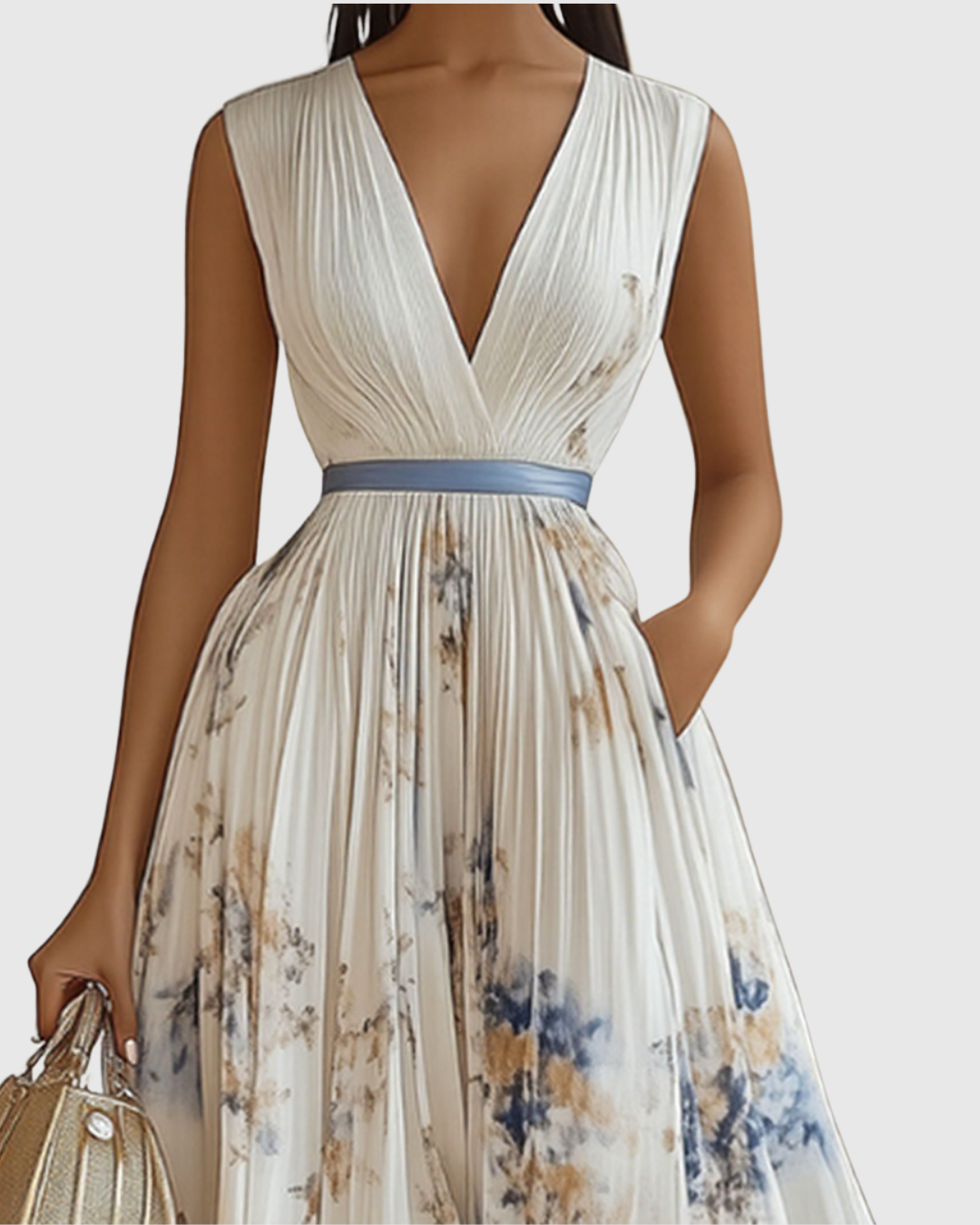 The Rowella – Women's Pleated Maxi Dress | Huna