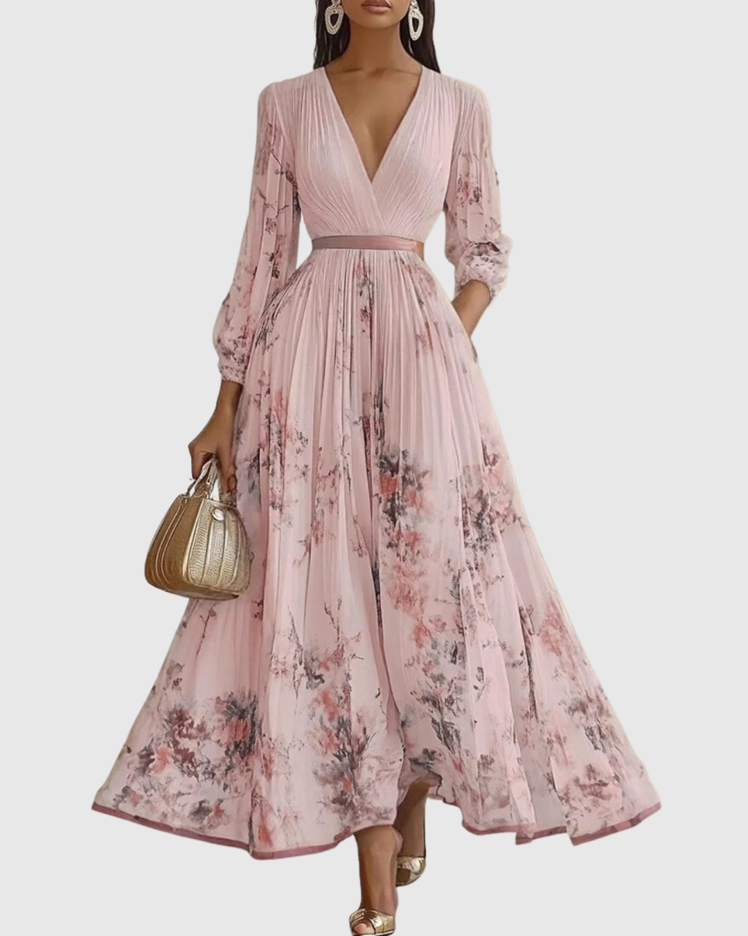 The Rowella – Women's Pleated Maxi Dress | Huna