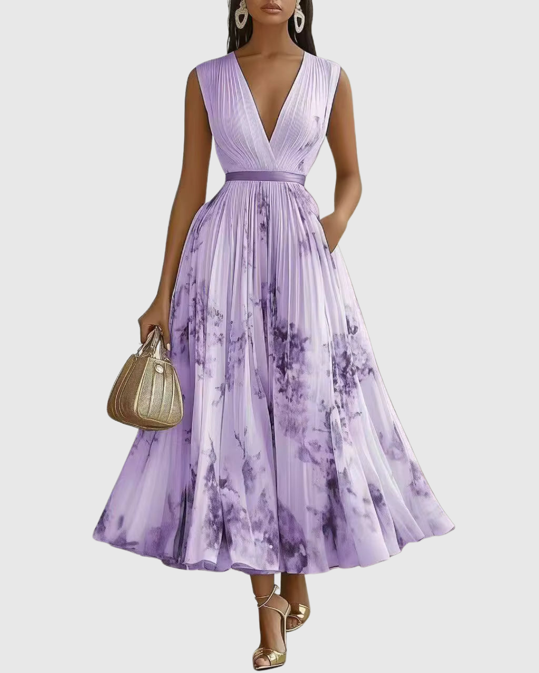 The Rowella – Women's Pleated Maxi Dress | Huna
