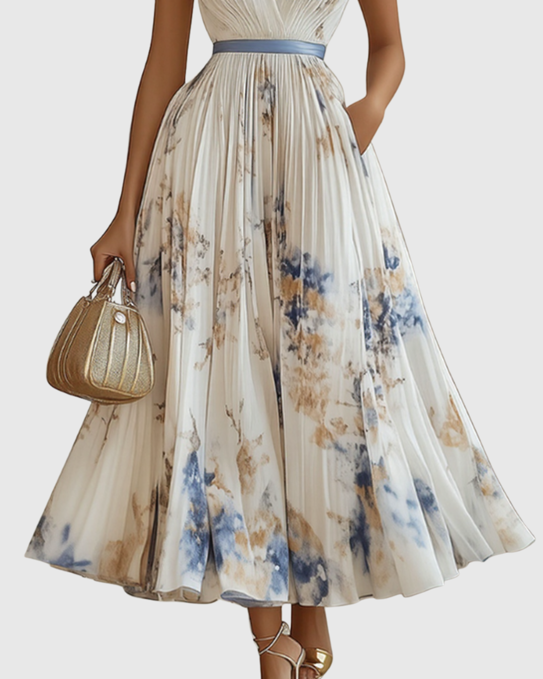 The Rowella – Women's Pleated Maxi Dress | Huna