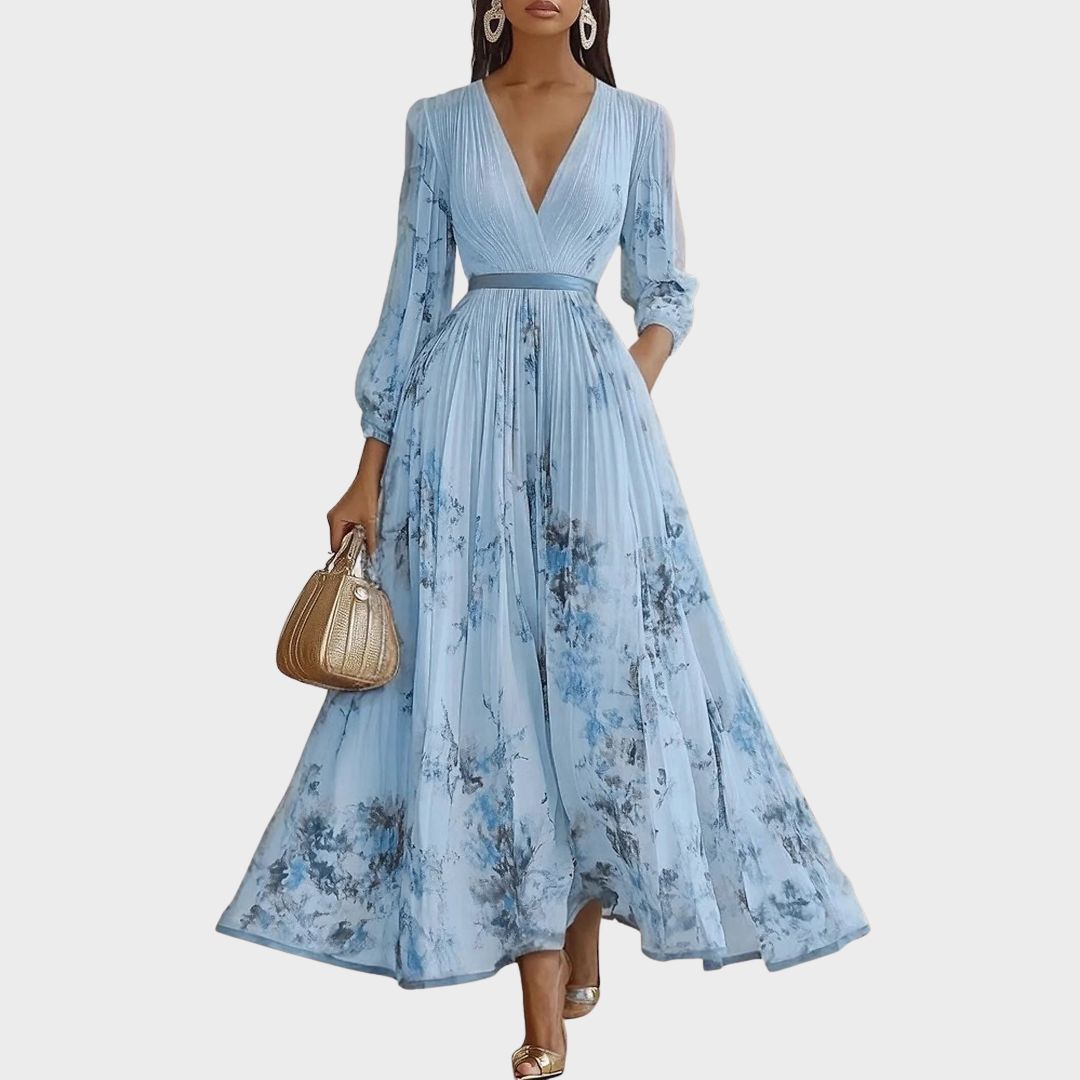 The Rowella – Women's Pleated Maxi Dress | Huna