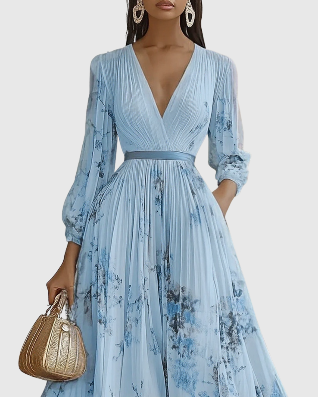 The Rowella – Women's Pleated Maxi Dress | Huna
